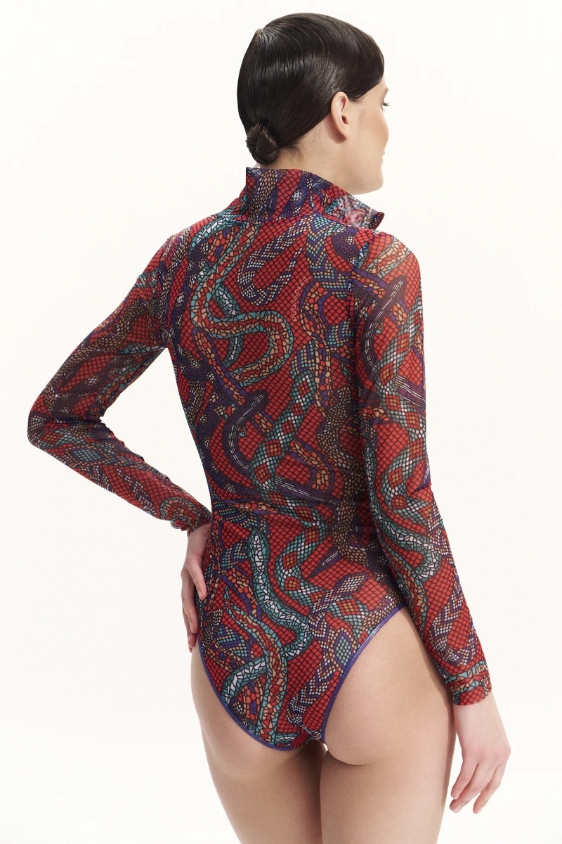 sku: 25003674 | Brand: RoDaSoleil  | Size: XSmall Small Medium Large XLarge  | Colors: Цветной  | Бренды RoDaSoleil | Купальники Слитные | Title: Слитный купальник ЗМЕИ МОЗАИКА