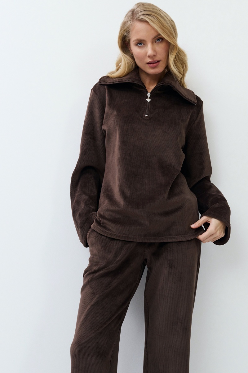 sku: MILENE SET SOFT | Brand: Aruelle  | Size: XSmall Small Medium Large XLarge XXLarge  | Colors: Шоколадный  | Бренды Aruelle | Домашняя одежда Костюмы | Title: Комплект с брюками MILENE SET SOFT