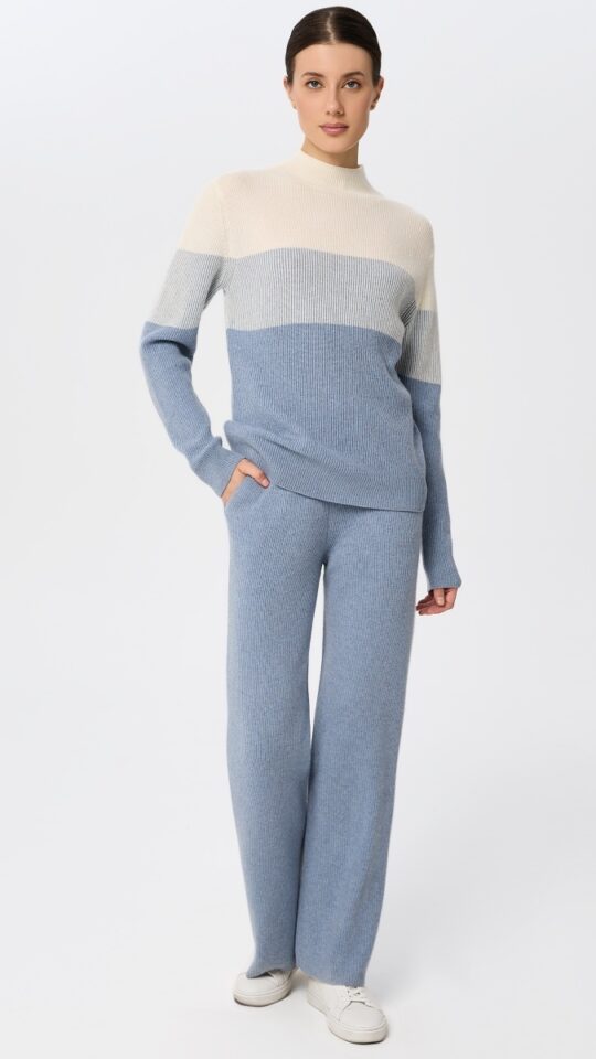 sku: W25-00CH0918 | Brand: Marc Andre  | Size: 36 38 40 42 44 46  | Colors: Голубой  | Бренды Marc&Andre | Кашемир Джемперы | Title: Свитер RIBBED RHYTHM