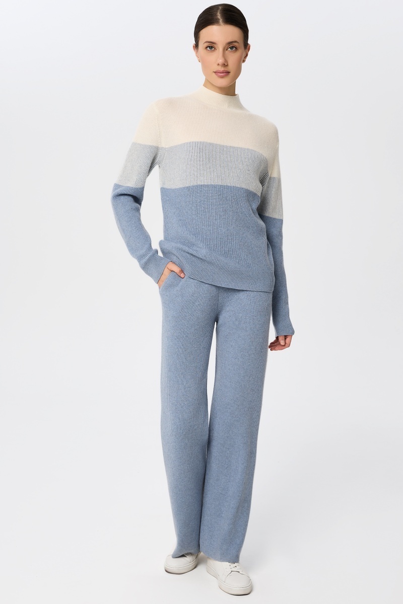 sku: W25-00CH0918 | Brand: Marc Andre | Size: 36 38 40 42 44 46 | Colors: Голубой | Бренды Marc&Andre | Кашемир Джемперы | Title: Свитер RIBBED RHYTHM