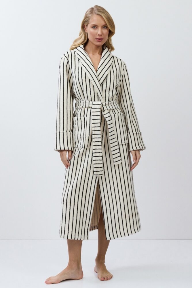 sku: LANA | Brand: Aruelle  | Size: XSmall Small Medium Large XLarge XXLarge  | Colors: Кремовый/Черный  | Бренды Aruelle | Домашняя одежда Халаты | Title: Халат LANA