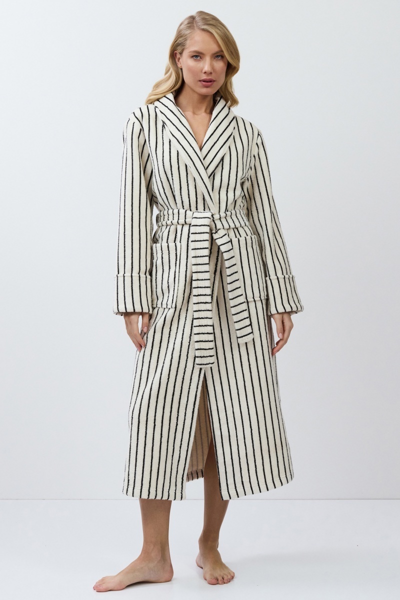 sku: LANA | Brand: Aruelle  | Size: XSmall Small Medium Large XLarge XXLarge  | Colors: Кремовый/Черный  | Бренды Aruelle | Домашняя одежда Халаты | Title: Халат LANA