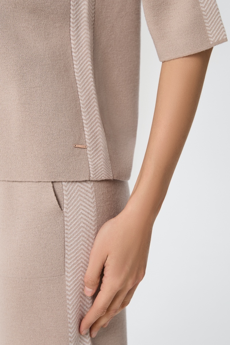 sku: W25-00CH0119 | Brand: Marc Andre  | Size: 36 38 40 42 44 46  | Colors: Бежевый  | Бренды Marc&Andre | Кашемир Джемперы | Title: Джемпер ETERNAL WAVES