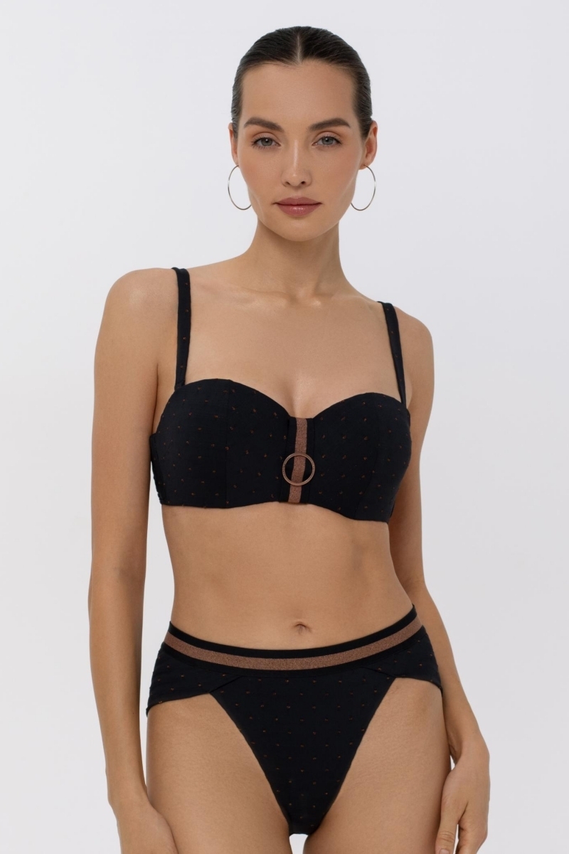 sku: L2514-Y-962 | Brand: Marc Andre  | Size: 36 A 38 A 40 A 42 A 48 C 36 B 36 C 36 D 36 E 38 B 38 C 38 D 38 E 40 B 40 C 40 D 40 E 40 F 42 B 42 C 42 D 42 E 42 F 44 B 44 C 44 D 44 E 44 F 46 B 46 C 46 D 46 E 46 F  | Colors: Черный/Бронзовый  | Бренды Marc&Andre | Купальники Раздельные | Title: Бандо GILDED STAR