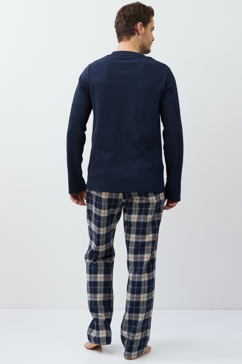 sku: LUC | Brand: Aruelle | Size: Small Medium Large XLarge XXLarge | Colors: Синий/Бежевый | Бренды Aruelle | Мужская коллекция Пижамы | Title: Пижама с брюками LUC