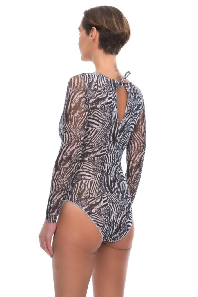 sku: 23001094 | Brand: RoDaSoleil  | Size: XSmall Small Medium Large XLarge  | Colors: Серый  | Бренды RoDaSoleil | Купальники Слитные | Title: Слитный купальник ПСЕВДОЗЕБРА