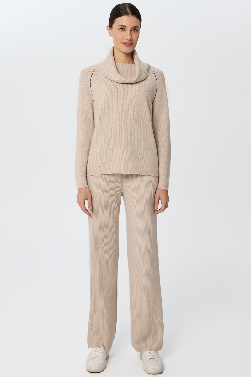 sku: W25-00CH0424 | Brand: Marc Andre  | Size: 36 38 40 42 44 46  | Colors: Бежевый  | Бренды Marc&Andre | Кашемир Джемперы | Title: Свитер QUITE MOTION