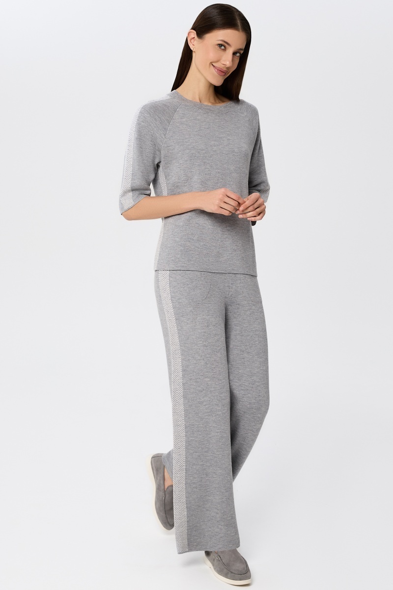 sku: W25-00CH0219 | Brand: Marc Andre  | Size: 36 38 40 42 44 46  | Colors: Серый  | Бренды Marc&Andre | Кашемир Джемперы | Title: Джемпер ETERNAL WAVES