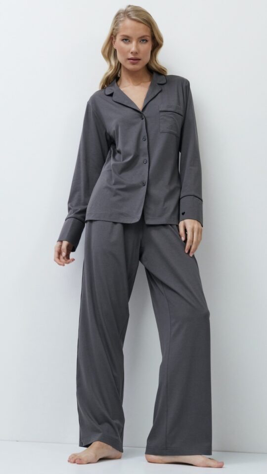 sku: CADANCE GREY | Brand: Aruelle  | Size: XSmall Small Medium Large XLarge XXLarge  | Colors: Темно-Серый  | Бренды Aruelle | Домашняя одежда Пижамы | Title: Пижама с брюками CADANCE GREY