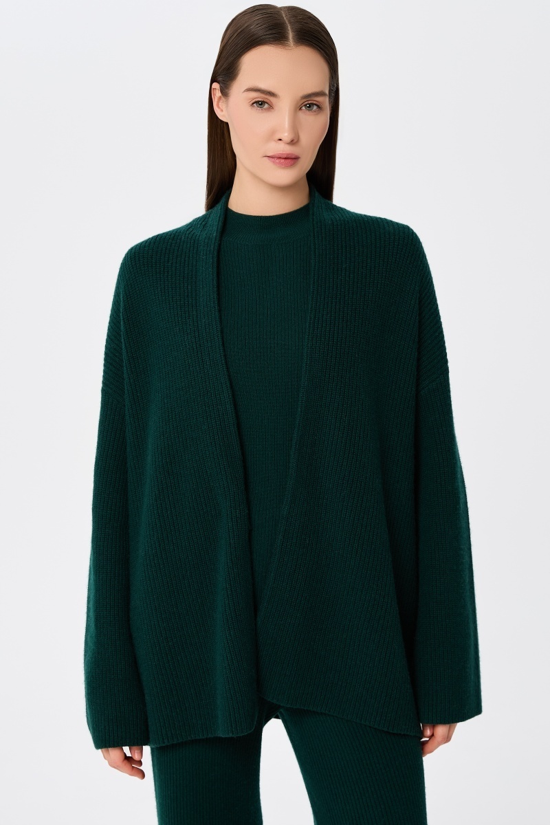 sku: W25-00CH0301 | Brand: Marc Andre  | Size: Small Medium Large  | Colors: Изумруд  | Бренды Marc&Andre | Кашемир Кардиганы | Title: Кардиган QUITE MOTION