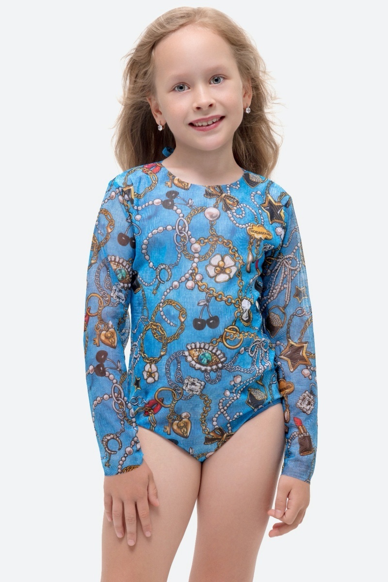 sku: 25002316 | Brand: RoDaSoleil | Size: 104 110 116 122 128 134 140 146 152 158 | Colors: Цветной | Бренды RoDaSoleil | Детские купальники | Title: Слитный купальник ДЖИНС