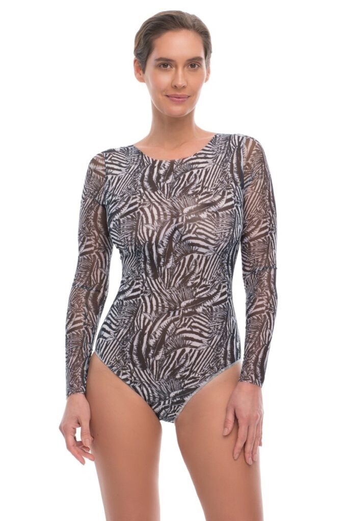 sku: 23001094 | Brand: RoDaSoleil  | Size: XSmall Small Medium Large XLarge  | Colors: Серый  | Бренды RoDaSoleil | Купальники Слитные | Title: Слитный купальник ПСЕВДОЗЕБРА