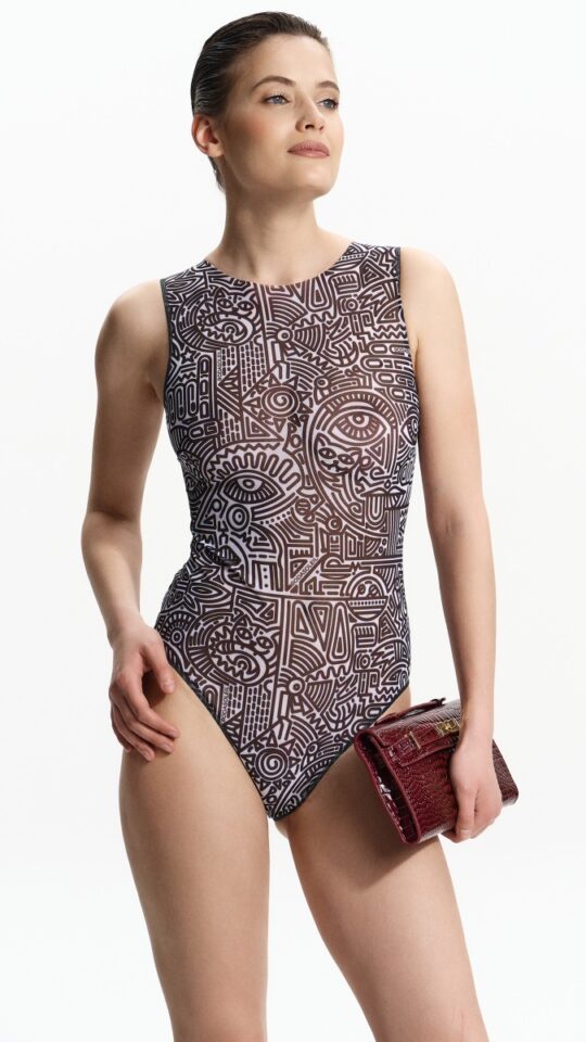 sku: 25001135 | Brand: RoDaSoleil  | Size: XSmall Small Medium Large XLarge  | Colors: Цветной  | Бренды RoDaSoleil | Купальники Слитные | Title: Слитный купальник DOODLING