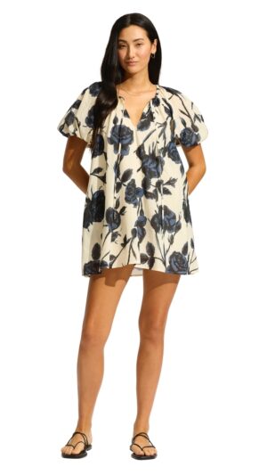 sku: 55489-DR | Brand: Seafolly  | Size: Small Medium Large  | Colors: Черный/экрю  | Бренды Seafolly | Пляжная одежда | Title: Платье