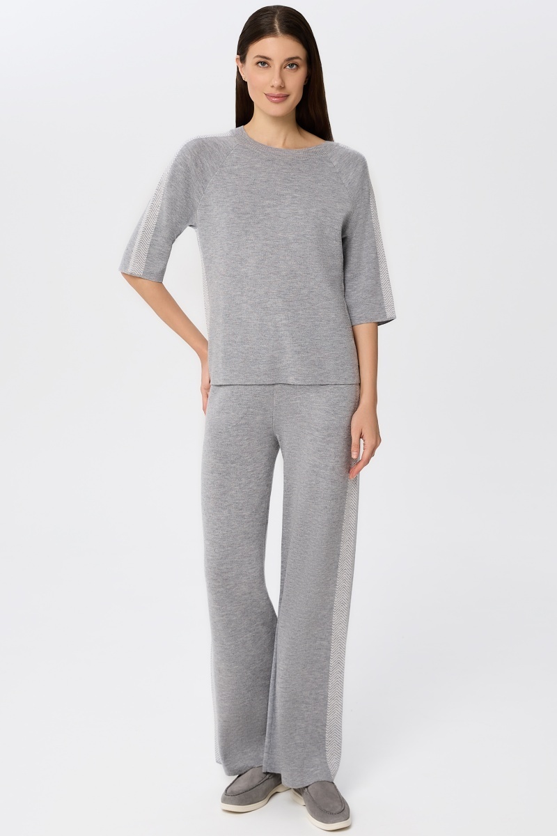 sku: W25-00CH0219 | Brand: Marc Andre  | Size: 36 38 40 42 44 46  | Colors: Серый  | Бренды Marc&Andre | Кашемир Джемперы | Title: Джемпер ETERNAL WAVES