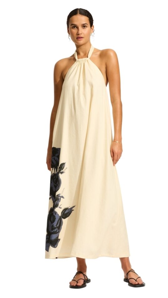 sku: 55487-DR | Brand: Seafolly  | Size: Small Medium Large  | Colors: Черный/экрю  | Бренды Seafolly | Пляжная одежда | Title: Платье