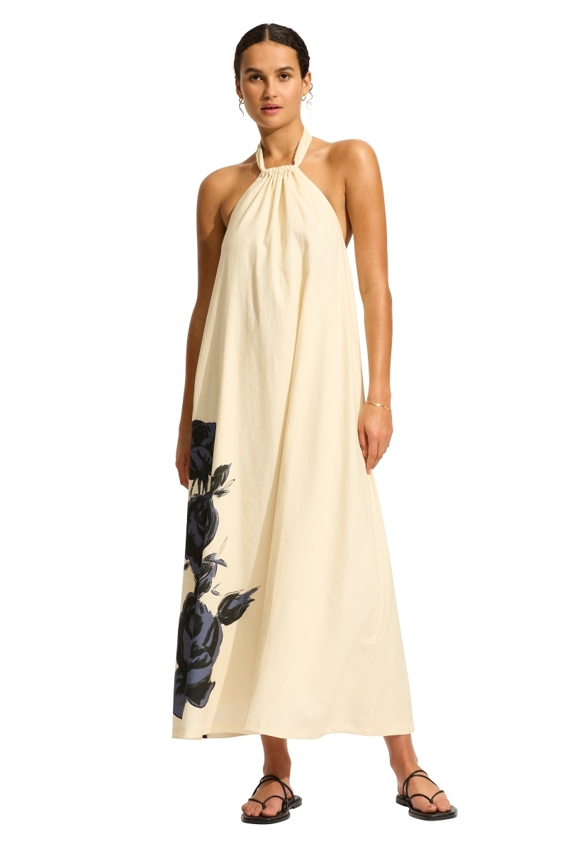 sku: 55487-DR | Brand: Seafolly  | Size: Small Medium Large  | Colors: Черный/экрю  | Бренды Seafolly | Пляжная одежда | Title: Платье