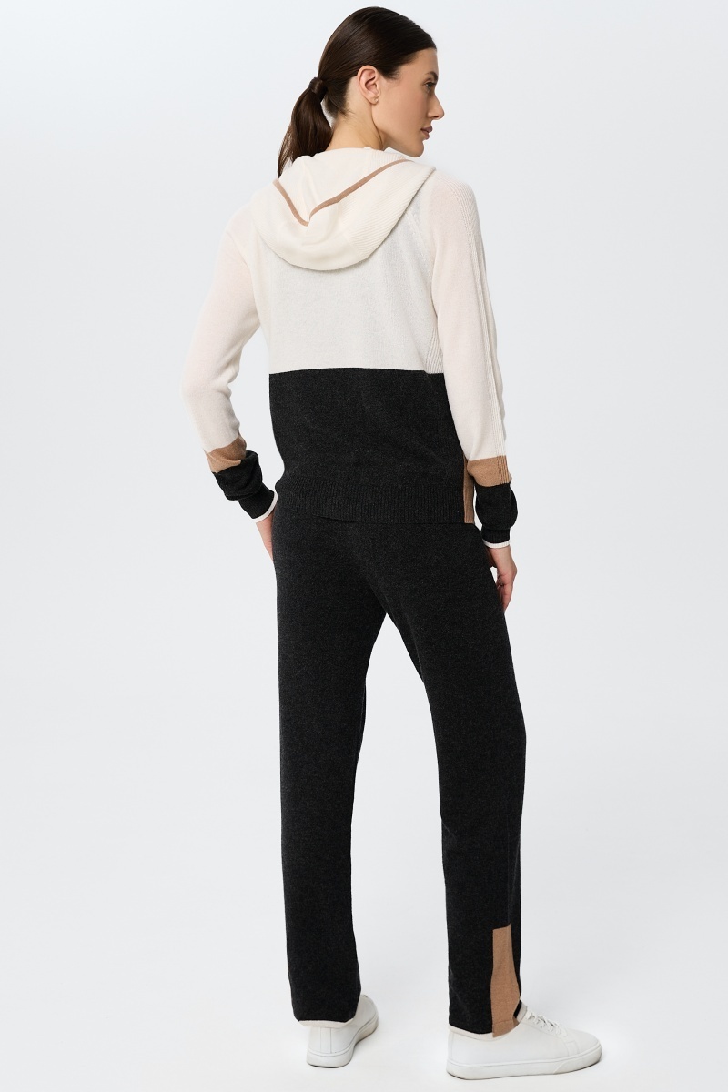 sku: W25-00CH0514 | Brand: Marc Andre  | Size: 36 38 40 42 44 46  | Colors: Цветной  | Бренды Marc&Andre | Кашемир Джемперы | Title: Джемпер на молнии с капюшоном URBAN BLOCK