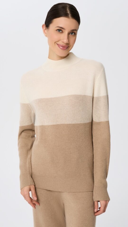 sku: W25-00CH0818 | Brand: Marc Andre  | Size: 36 38 40 42 44 46  | Colors: Бежевый  | Бренды Marc&Andre | Кашемир Джемперы | Title: Свитер RIBBED RHYTHM