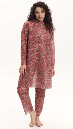 sku: 25003193 | Brand: RoDaSoleil  | Size: XSmall Small Medium Large XLarge  | Colors: Цветной  | Бренды RoDaSoleil | Пляжная одежда | Title: Буркини ПЕЙСЛИ РЫЖИЙ с капюшоном