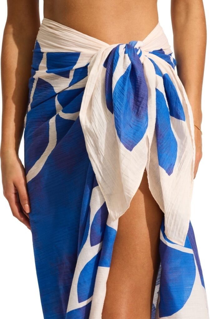 sku: 55454-SG | Brand: Seafolly  | Size: Onesize  | Colors: Ультрамарин  | Бренды Seafolly | Пляжная одежда | Title: Парео пляжное SUNRAY