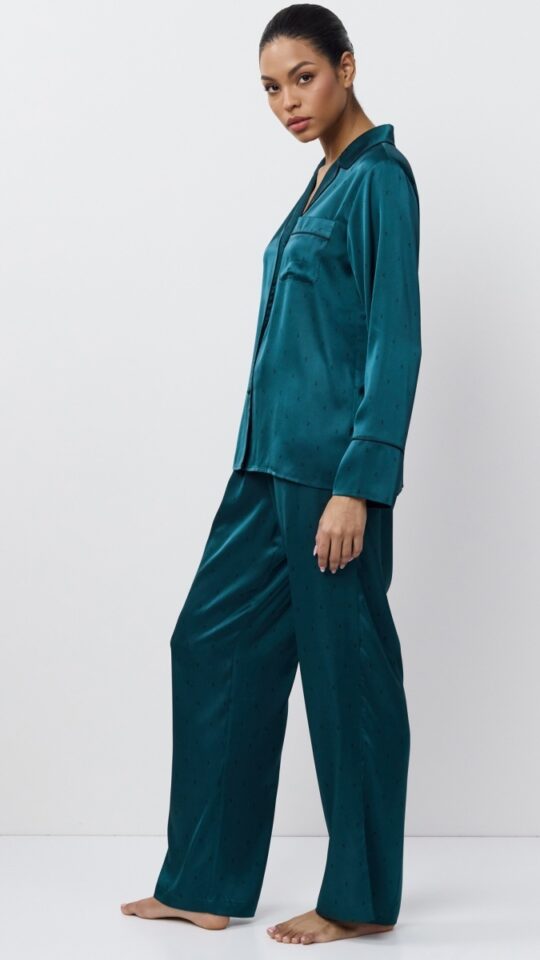 sku: EMERALDA | Brand: Aruelle  | Size: XSmall Small Medium Large XLarge XXLarge  | Colors: Изумруд  | Бренды Aruelle | Домашняя одежда Пижамы | Title: Пижама с брюками EMERALDA