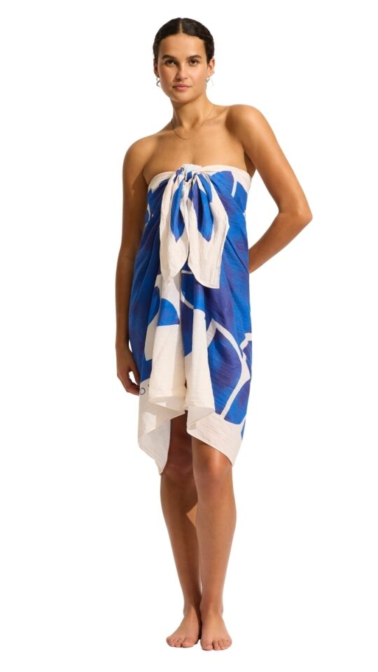 sku: 55454-SG | Brand: Seafolly  | Size: Onesize  | Colors: Ультрамарин  | Бренды Seafolly | Пляжная одежда | Title: Пляжное парео