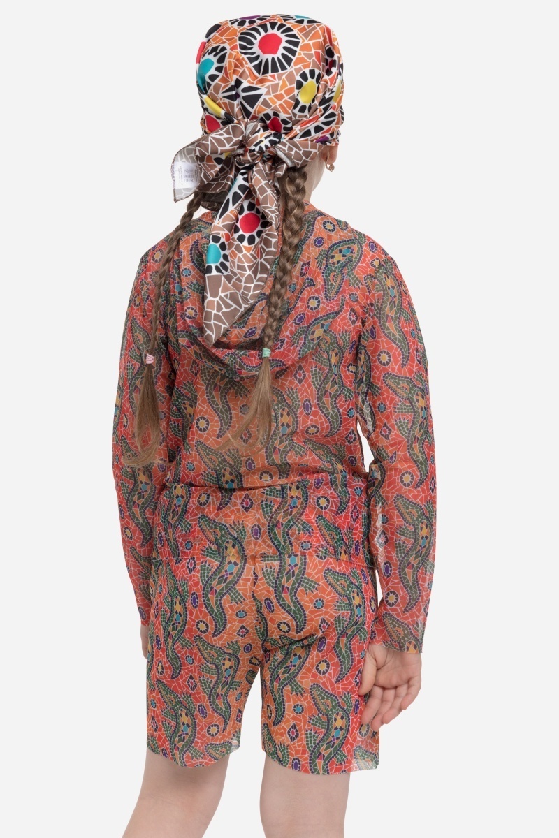 sku: 25002266 | Brand: RoDaSoleil | Size: 104 110 116 122 128 134 140 146 152 158 | Colors: Цветной | Бренды RoDaSoleil | Детские купальники | Title: Шорты детские КРОКОДИЛ ОРАНЖЕВЫЙ ПАТТЕРН