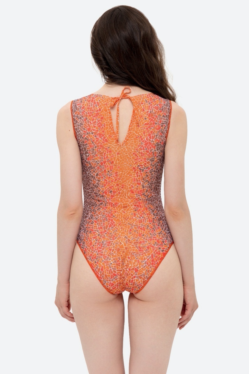 sku: 25001158 | Brand: RoDaSoleil  | Size: XSmall Small Medium Large XLarge  | Colors: Оранжевый  | Бренды RoDaSoleil | Купальники Слитные | Title: Слитный купальник КРОКОДИЛ ОРАНЖЕВЫЙ