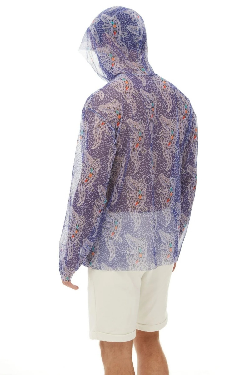 sku: 25003267 | Brand: RoDaSoleil  | Size: XSmall Small Medium Large XLarge XXLarge  | Colors: Лиловый  | Бренды RoDaSoleil | Пляжная одежда | Мужская коллекция Пляжная одежда | Title: Футболка КРОКОДИЛ ЛИЛОВЫЙ с капюшоном