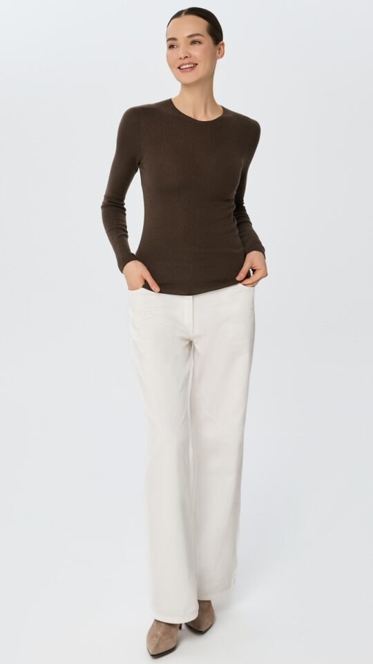 sku: W25-00MW2019 | Brand: Marc Andre  | Size: 36 38 40 42 44 46  | Colors: Коричневый  | Бренды Marc&Andre | Кашемир Джемперы | Title: Лонгслив SHEER WHISPER