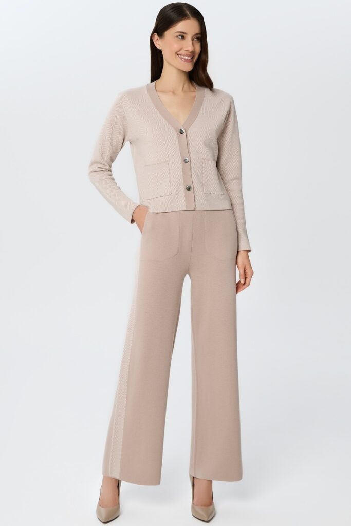 sku: W25-00CH0110 | Brand: Marc Andre  | Size: 36 38 40 42 44 46  | Colors: Бежевый  | Бренды Marc&Andre | Кашемир Брюки | Title: Брюки ETERNAL WAVES