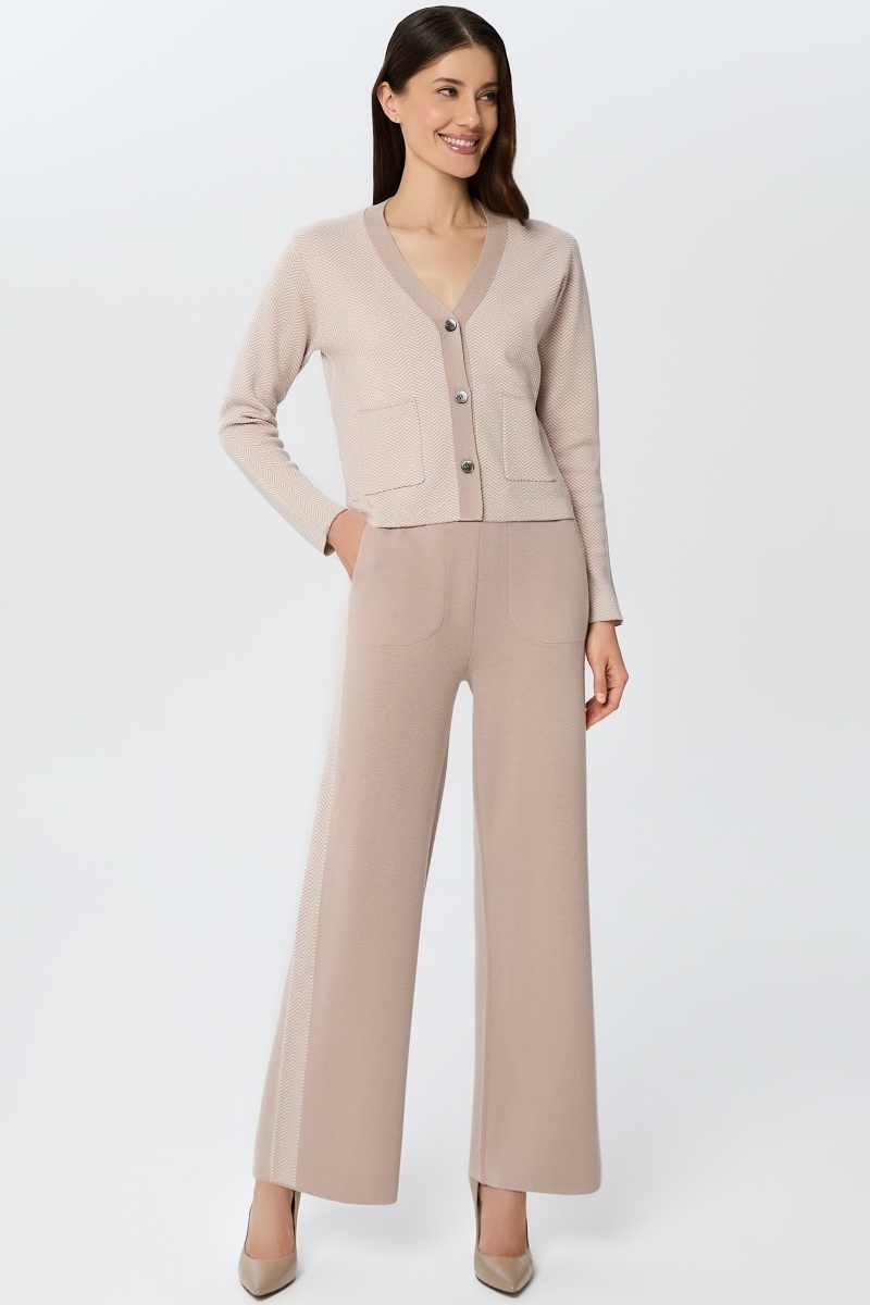 sku: W25-00CH0110 | Brand: Marc Andre | Size: 36 38 40 42 44 46 | Colors: Бежевый | Бренды Marc&Andre | Кашемир Брюки | Title: Брюки ETERNAL WAVES