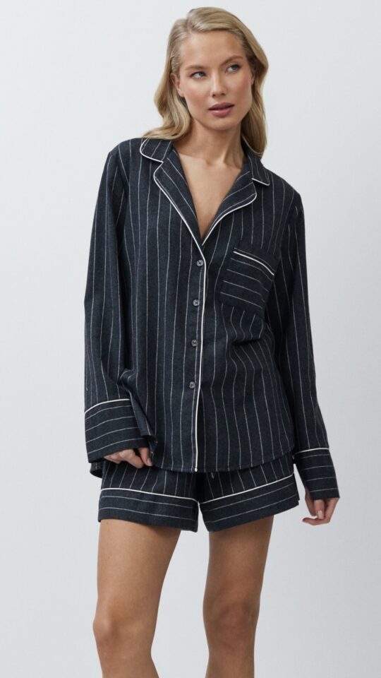 sku: CASEY | Brand: Aruelle  | Size: XSmall Small Medium Large XLarge XXLarge  | Colors: Графит  | Бренды Aruelle | Домашняя одежда Пижамы | Title: Пижама с шортами CASEY