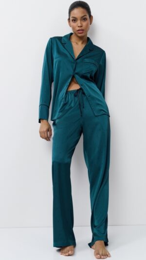sku: EMERALDA | Brand: Aruelle  | Size: XSmall Small Medium Large XLarge XXLarge  | Colors: Изумруд  | Бренды Aruelle | Домашняя одежда Пижамы | Title: Пижама с брюками EMERALDA