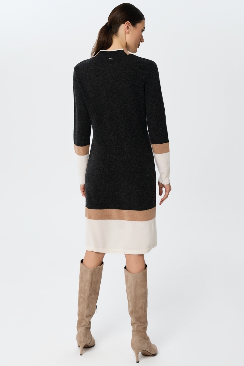 sku: W25-00CH0503 | Brand: Marc Andre  | Size: 36 38 40 42 44  | Colors: Черный  | Бренды Marc&Andre | Кашемир | Title: Платье URBAN BLOCK