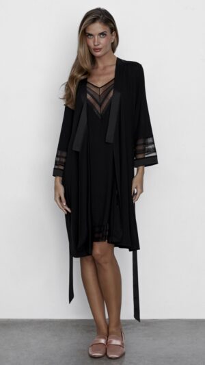 sku: 52181 | Brand: Laete  | Size: XL/2XL XS/S M/L  | Colors: Черный  | Бренды Laete | Домашняя одежда Халаты | Title: Халат