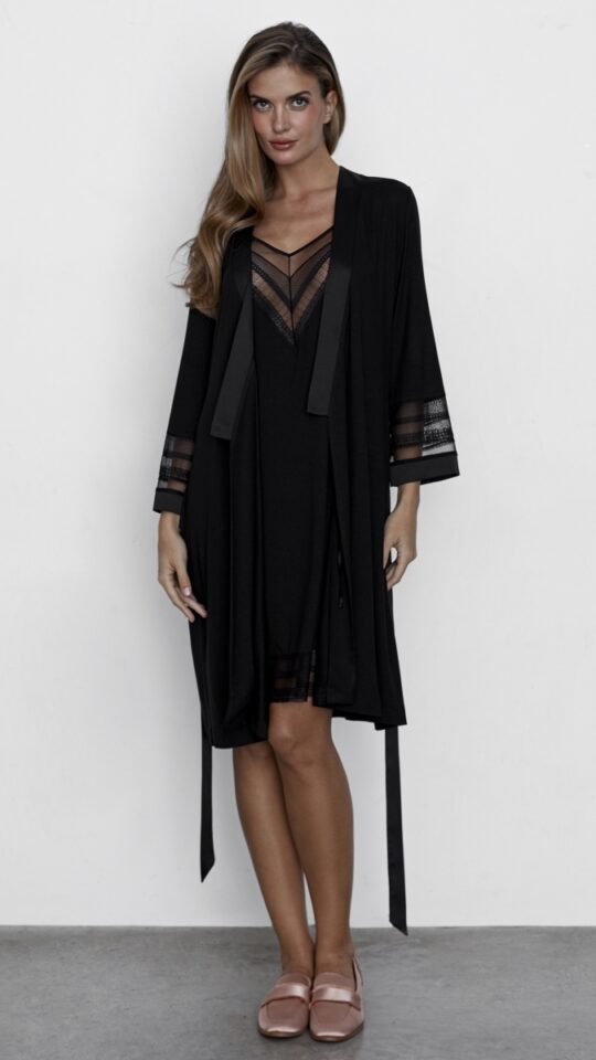 sku: 52181 | Brand: Laete  | Size: XL/2XL XS/S M/L  | Colors: Черный  | Бренды Laete | Домашняя одежда Халаты | Title: Халат