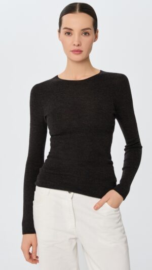 sku: W25-00MW2119 | Brand: Marc Andre  | Size: 36 38 40 42 44 46  | Colors: Черный  | Бренды Marc&Andre | Кашемир Джемперы | Title: Лонгслив SHEER WHISPER