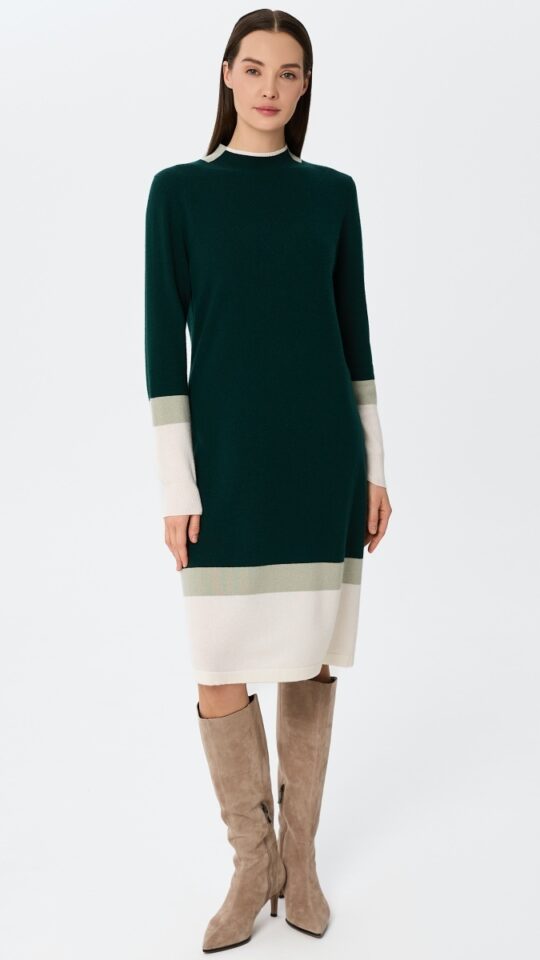 sku: W25-00CH0703 | Brand: Marc Andre  | Size: 36 38 40 42 44  | Colors: Зеленый  | Бренды Marc&Andre | Кашемир | Title: Платье URBAN BLOCK