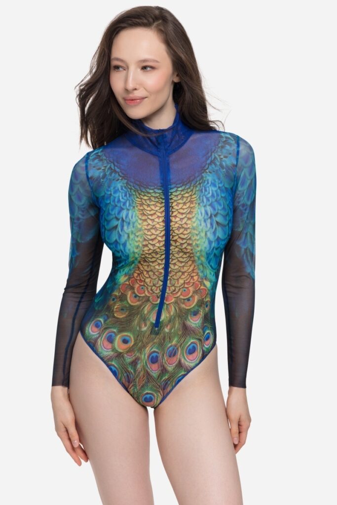 sku: 25003634 | Brand: RoDaSoleil  | Size: XSmall Small Medium Large XLarge  | Colors: Цветной  | Бренды RoDaSoleil | Купальники Слитные | Title: Слитный купальник ПАВЛИН МАЮРА