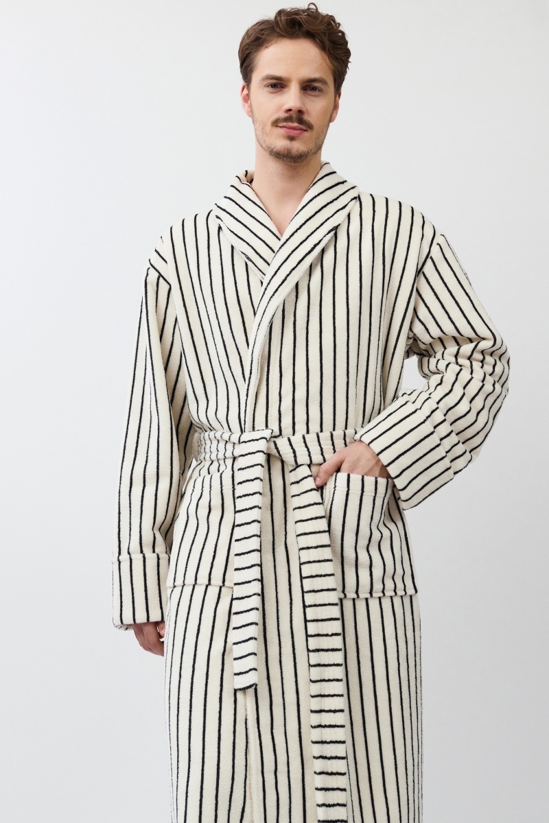 sku: LANA | Brand: Aruelle  | Size: Small Medium Large XLarge XXLarge  | Colors: Кремовый/Черный  | Бренды Aruelle | Мужская коллекция Халаты | Title: Халат LANA