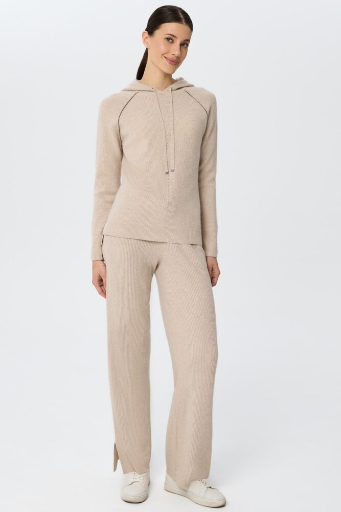 sku: W25-00CH0414 | Brand: Marc Andre  | Size: 36 38 40 42 44  | Colors: Бежевый  | Бренды Marc&Andre | Кашемир Джемперы | Title: Джемпер с капюшоном QUITE MOTION