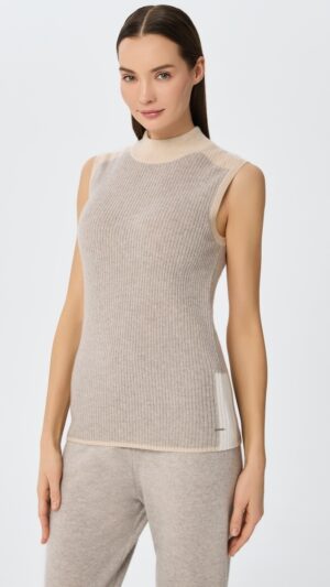 sku: W25-00CH0605 | Brand: Marc Andre  | Size: 36 38 40 42 44  | Colors: Серый  | Бренды Marc&Andre | Кашемир Джемперы | Title: Джемпер без рукава URBAN BLOCK