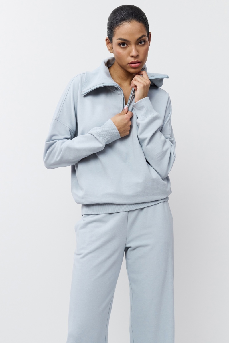 sku: BRISA SET | Brand: Aruelle  | Size: XSmall Small Medium Large XLarge XXLarge  | Colors: Серо-голубой  | Бренды Aruelle | Домашняя одежда Костюмы | Title: Комплект с брюками BRISA SET