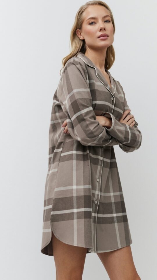 sku: ELODY | Brand: Aruelle  | Size: XSmall Small Medium Large XLarge XXLarge  | Colors: Мокко  | Бренды Aruelle | Домашняя одежда Сорочки | Title: Сорочка ELODY