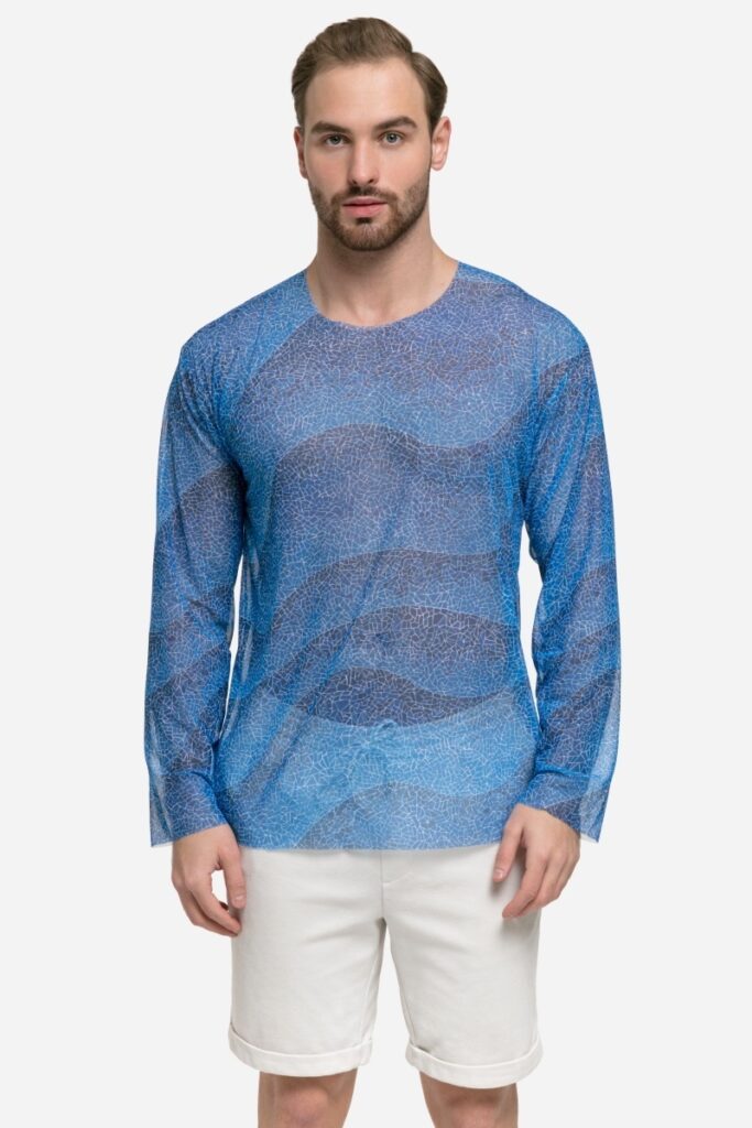 sku: 25003348 | Brand: RoDaSoleil  | Size: XSmall Small Medium Large XLarge XXLarge  | Colors: Цветной  | Бренды RoDaSoleil | Мужская коллекция Пляжная одежда | Title: Футболка ВОЛНА МОЗАИКА