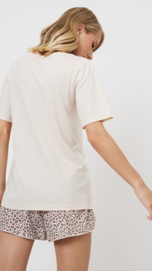 sku: LUMMY | Brand: Aruelle  | Size: XSmall Small Medium Large XLarge XXLarge  | Colors: Пудровый + Леопард  | Бренды Aruelle | Домашняя одежда Пижамы | Title: Пижама с шортами LUMMY