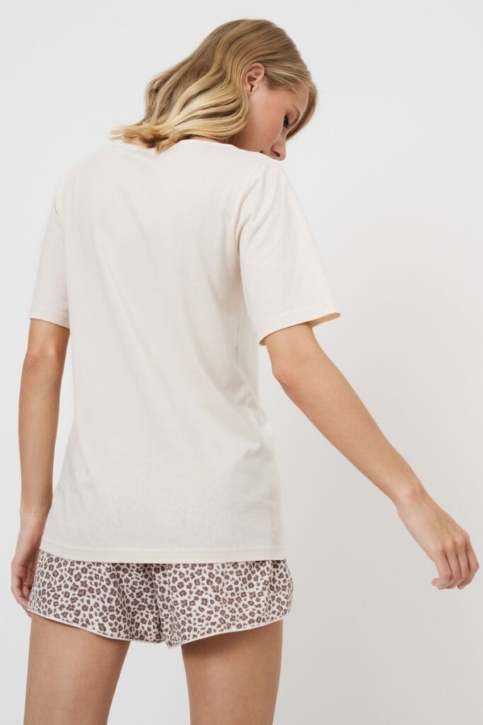 sku: LUMMY | Brand: Aruelle  | Size: XSmall Small Medium Large XLarge XXLarge  | Colors: Пудровый + Леопард  | Бренды Aruelle | Домашняя одежда Пижамы | Title: Пижама с шортами LUMMY