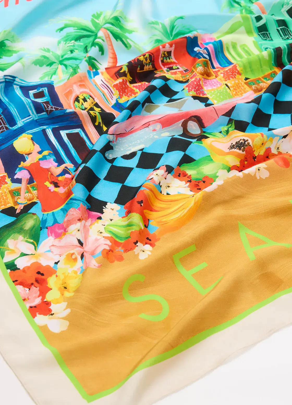 sku: 72152 | Brand: Seafolly | Size: Onesize | Colors: Бирюзовый | Бренды Seafolly | Аксессуары | Title: Платок